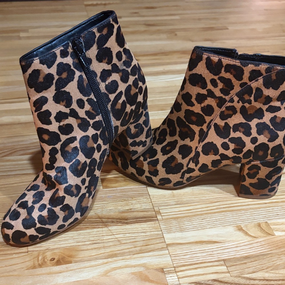 INC International Concepts Animal Print Block Heel Booties